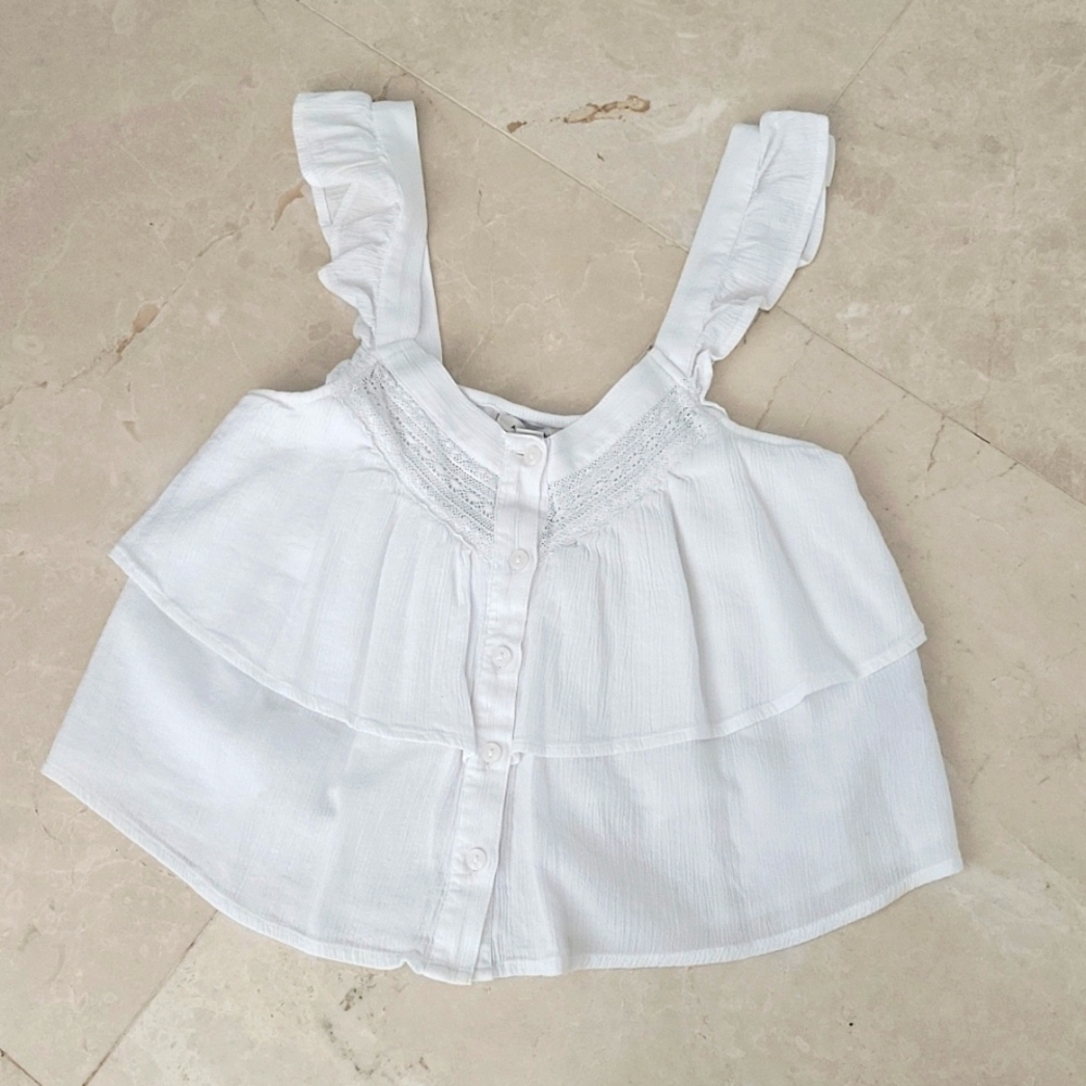 White crop top